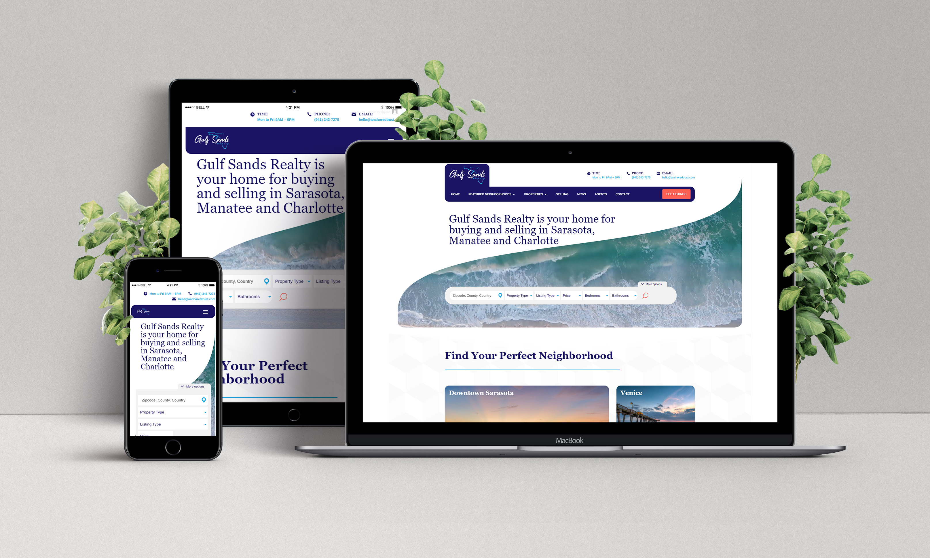 Webink Solutions homepage design — modern web design Sarasota